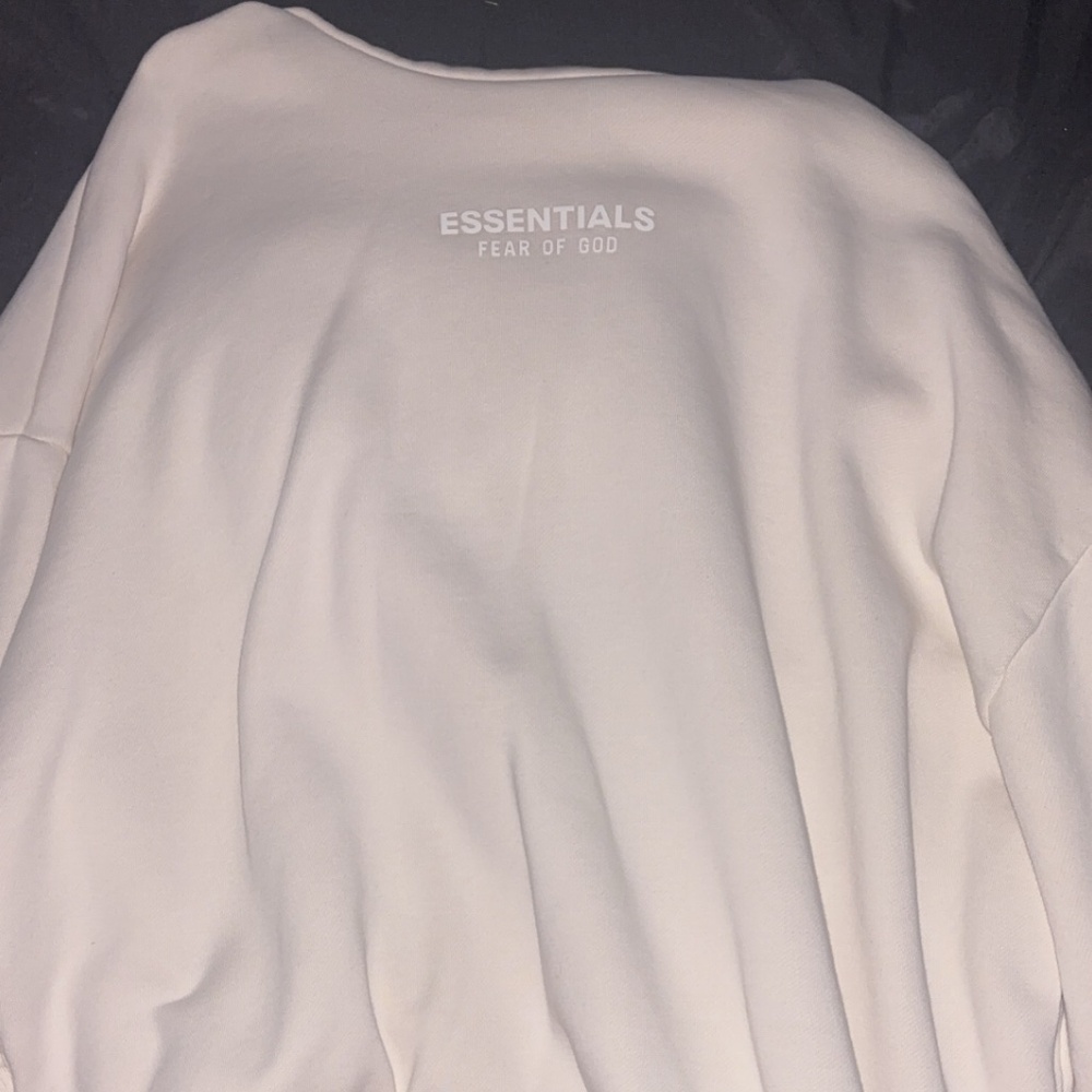 essentials hoodie white